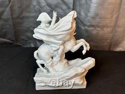 Potschappel Thieme Carl White Unpainted Porcelain Napoleon Bonaparte Horse