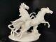 Pre-1945 Karl Ens Porcelain Rearing Horse Sculpture With Green Windmill Mark