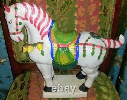 RARE! 14 Decorated Horse Porcelain Ceramic Painted Art Sculpture Statue Figure