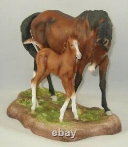 RARE Boehm Porcelain Limited HORSE Sculpture MARE & FOAL 10080 Mint