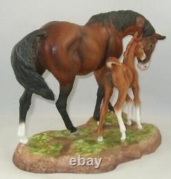 RARE Boehm Porcelain Limited HORSE Sculpture MARE & FOAL 10080 Mint
