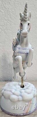 RARE Enesco Grande Carousel Imagination Knows No Bounds Musical Rocking Unicorn