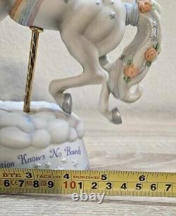 RARE Enesco Grande Carousel Imagination Knows No Bounds Musical Rocking Unicorn