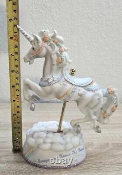 RARE Enesco Grande Carousel Imagination Knows No Bounds Musical Rocking Unicorn