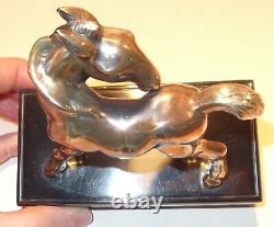RARE & FANTASTIC Vintage JENNINGS BROS. Baby Horse, Colt, Metal Statue Bookend