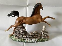 RARE Franklin Mint King of the Wind Arabian Horse Statue by Pamela Du Boulay