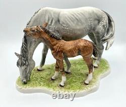 RARE GOEBEL HORSE FIGURINE MARE & FOAL BY G. BOCHMANN W Germany 1974