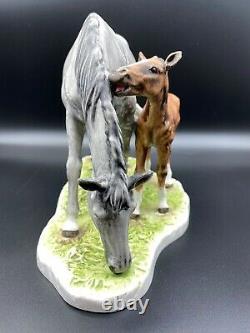 RARE GOEBEL HORSE FIGURINE MARE & FOAL BY G. BOCHMANN W Germany 1974