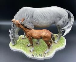 RARE GOEBEL HORSE FIGURINE MARE & FOAL BY G. BOCHMANN W Germany 1974