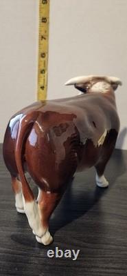 RARE HAGEN RENAKER LARGE HEREFORD BULL FIGURE DOMINO cow Figurine