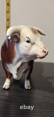 RARE HAGEN RENAKER LARGE HEREFORD BULL FIGURE DOMINO cow Figurine