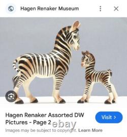 RARE? Hagen Renaker designer workshop Zebra foal Prod. In 1952 only EUC