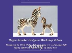 RARE? Hagen Renaker designer workshop Zebra foal Prod. In 1952 only EUC