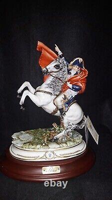 RARE Limited Cortese Capodimonte Porcelain Napoleon Crossing Alps Horse Figurine