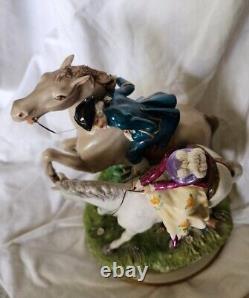 RARE Lt. Ed. 58/375 Capodimonte Luigi Fabris Man & Lady withHorses OUTSTANDING