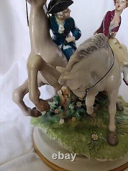 RARE Lt. Ed. 58/375 Capodimonte Luigi Fabris Man & Lady withHorses OUTSTANDING