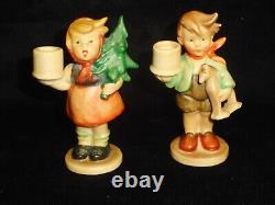 RARE MEL Hummels Advent Candleholder 117 Boy with Horse 116 Girl with Fir Tree