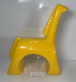 RARE Mid Century Modern Yellow Pottery HORSE Figurine Statue Jaru Of California