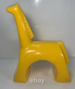 RARE Mid Century Modern Yellow Pottery HORSE Figurine Statue Jaru Of California