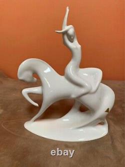 RARE ROYAL DUX BOHEMIA CZECH Jaroslav Jezek Lady Godiva Riding the White Horse