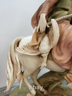 RARE! Royal Dux'Arab on the Hunt' On Horse LARGE 17 Figure