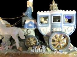RARE-SORELLE PORCELAIN COACH With SEATED FIGURINES DRIVER With4 HORSES 17 x 8 x 5