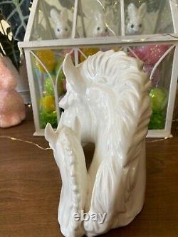RARE VINTAGE Horse/Foal Figurine Bust White Stallion Napco Japan Napcoware 1217