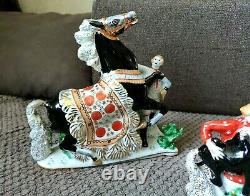 RARE VINTAGE Set of porcelain figurines of the USSR Verbilka's Humpbacked Horse