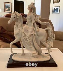 RARE VTG Armani Florence Figurine LADY ON HORSE 12.78 in Great Condition