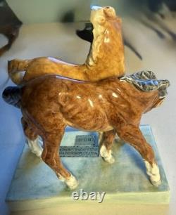 RARE Vintage 1939 Doris Lindner Royal Worcester FOALS Ceramic Horse Figurine
