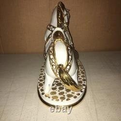 RG Porcellane Capodimonte Limoges Rearing Horse White Gold Swarovski Rare