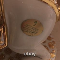 RG Porcellane Capodimonte Limoges Rearing Horse White Gold Swarovski Rare