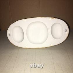 RG Porcellane Capodimonte Limoges Rearing Horse White Gold Swarovski Rare