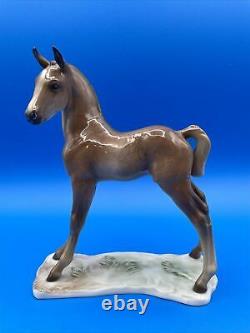 ROSENTHAL (GERMANY) HORSE FOAL ON PLINTH, 1940s HALLMARK, TH. KARNER ARTIST