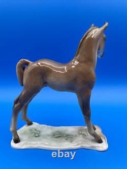 ROSENTHAL (GERMANY) HORSE FOAL ON PLINTH, 1940s HALLMARK, TH. KARNER ARTIST