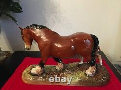 ROYAL DOULTON Horse PRIDE of the SHIRES & FOAL superb 2528 large