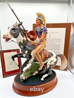 ROYAL DOULTON INDIAN BRAVE HN2376 LE #159/500 withBase, COA & Plaque 1967