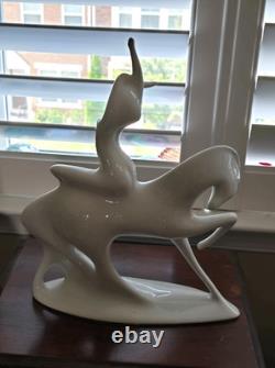 ROYAL DUX BOHEMIA CZECH Jaroslav Jezek Lady Godiva Riding the White Horse LARGE