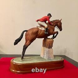 ROYAL WORCESTER Horse FOXHUNTER & Lt Col Harry Llewellyn +cert Doris Lindner