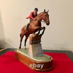 ROYAL WORCESTER Horse FOXHUNTER & Lt Col Harry Llewellyn +cert Doris Lindner