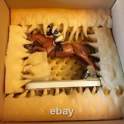 ROYAL WORCESTER Horse HRH Princess Anne & DOUBLET + Cert & Box Doris Lindner