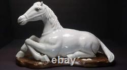 Rare Antique 15 Chinese Export Porcelain Blanc de Chine Laying Down Horse