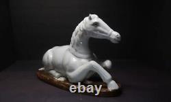 Rare Antique 15 Chinese Export Porcelain Blanc de Chine Laying Down Horse