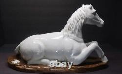 Rare Antique 15 Chinese Export Porcelain Blanc de Chine Laying Down Horse