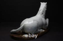 Rare Antique 15 Chinese Export Porcelain Blanc de Chine Laying Down Horse