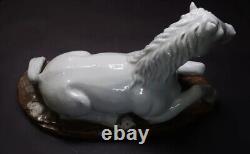 Rare Antique 15 Chinese Export Porcelain Blanc de Chine Laying Down Horse