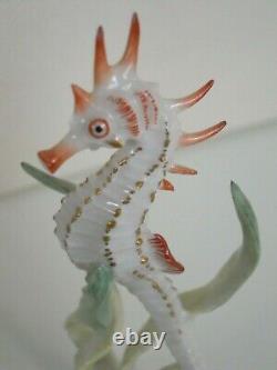 Rare Art Deco Hutschenreuther-rosenthal Porcelain Sea Horse Fish Figurine