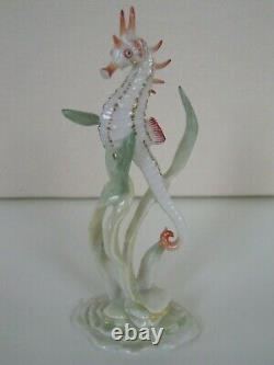 Rare Art Deco Hutschenreuther-rosenthal Porcelain Sea Horse Fish Figurine