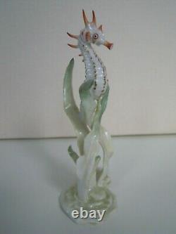 Rare Art Deco Hutschenreuther-rosenthal Porcelain Sea Horse Fish Figurine