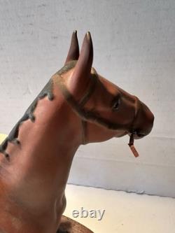 Rare Beswick England Horse Figurine Arkle Thoroughbred with Jockey Pat Taaffe